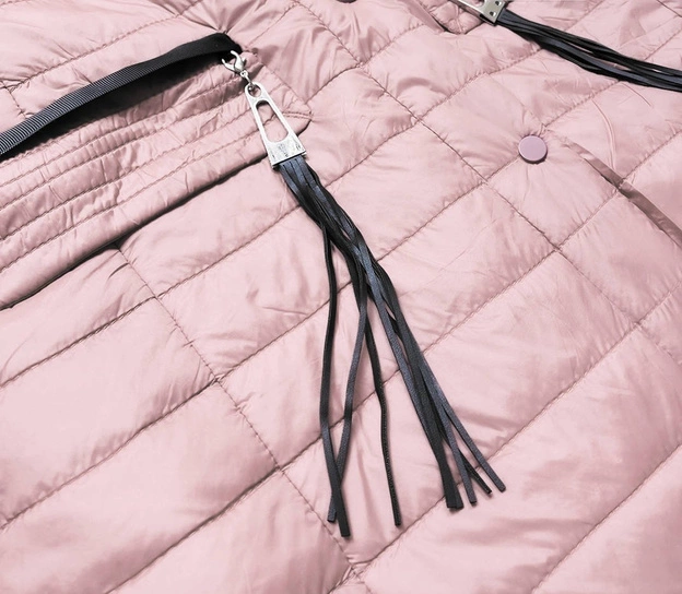 LEKKA DAMSKA KURTKA Z KAPTUREM RÓŻOWA (5272)