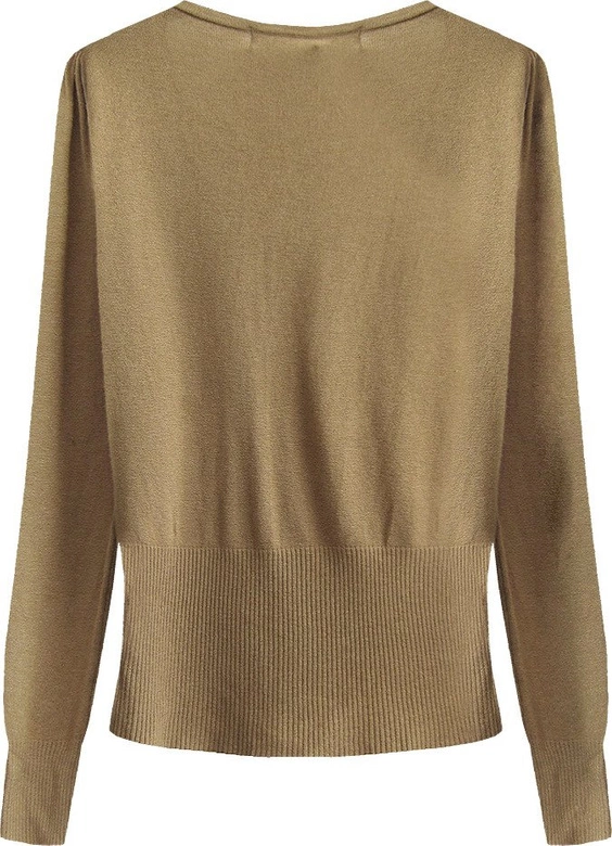 SWETEREK ZE ZDOBIENIAMI KARMELOWY (1536)