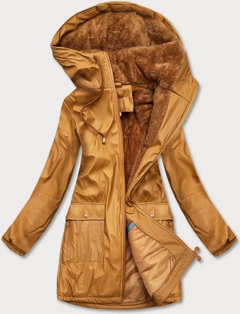 WODOODPORNA KURTKA DAMSKA TYPU SZTORMIAK MUSZTARDOWA (H1000-37)