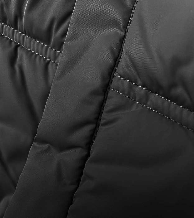 Luźna kurtka damska z kapturem czarna (8118)