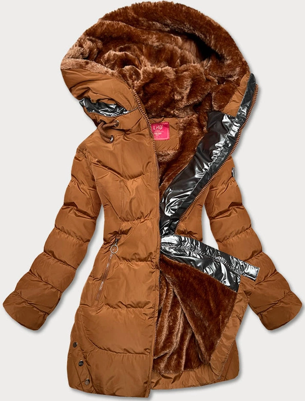 WODOODPORNA ZIMOWA KURTKA DAMSKA KARMELOWA (M-231)