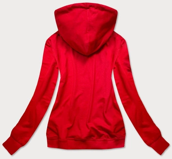 Damska bluza sportowa z kapturem czerwona (n4596)