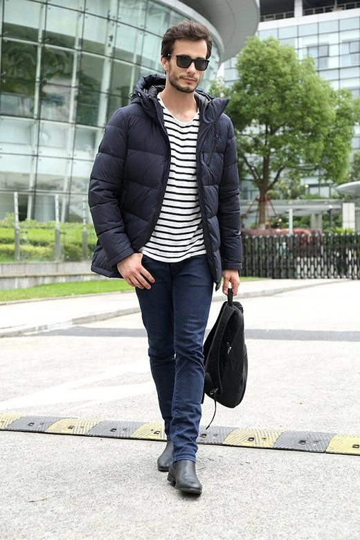 KURTKA ZIMOWA Z PUCHEM NATURALNYM GRANAT 1 (5011)