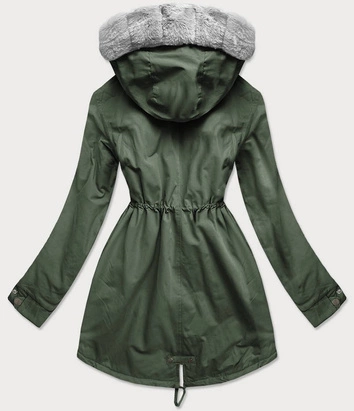 Parka damska przejściowa khaki (w806)