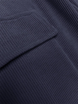 Casualowy komplet ze spodniami typu cargo granatowy (AMG-338A)