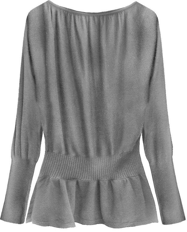 SWETER Z BUFIASTYMI RĘKAWAMI SZARY (1532)
