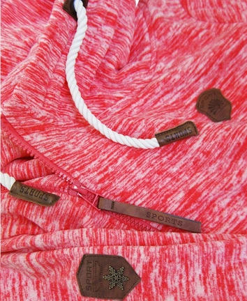 DAMSKA BLUZA Z KAPTUREM RÓŻOWY MELANŻ (1926)