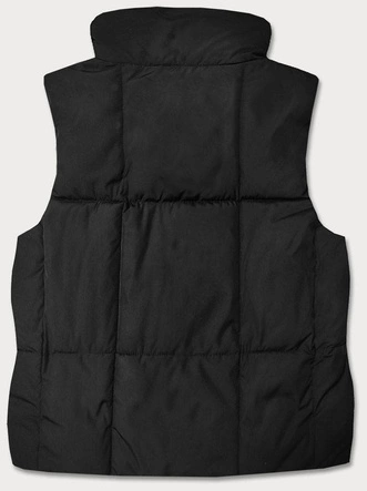 Krótka kamizelka ze stójką czarna (16M9079-392)