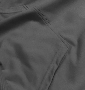 Cienka damska bluza z kapturem ciemna szara (wb11001-5)