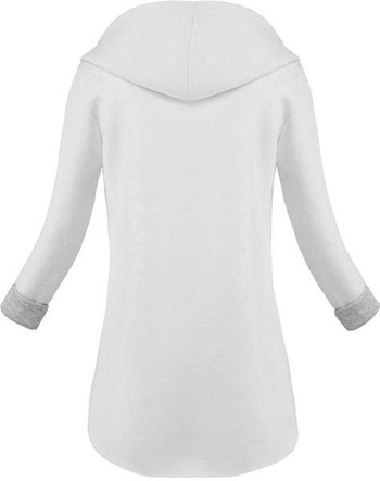 NARZUTKA BLUZA SWEETISSIMA BIAŁO-SZARA (8103-6)