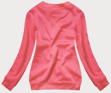 Bluza dresowa damska ze ściągaczami malinowa (w01-58)
