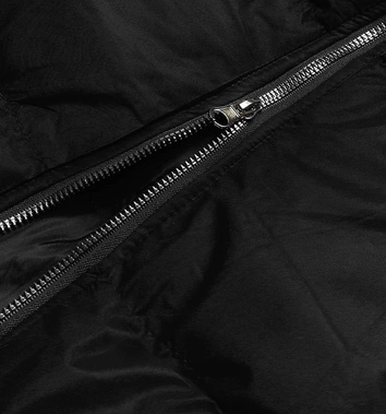 Kurtka zimowa damska z kapturem czarna (5m722-392)