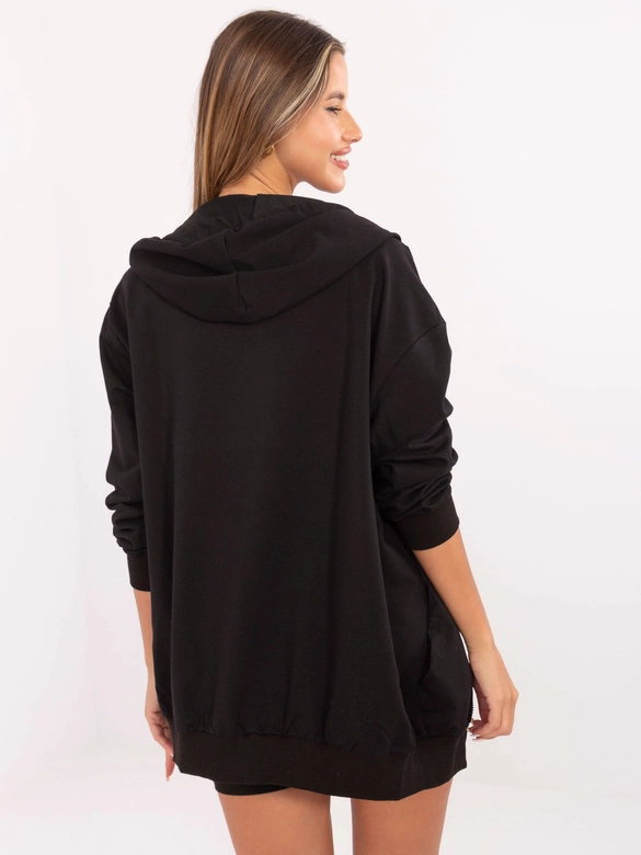 Trzyczęściowy komplet damski basic czarny (7742)