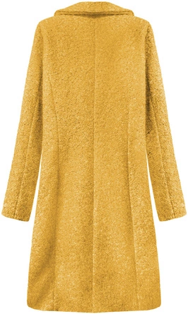 DWURZĘDOWY PŁASZCZ BARANEK MUSZTARDOWY (18760)