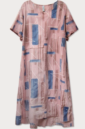 BAWEŁNIANA SUKIENKA OVERSIZE ANTYCZNY RÓŻ (340ART)