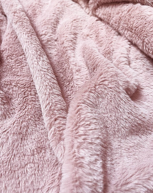 Zamszowa ramoneska damska z futerkiem pudrowy róż (6501big)