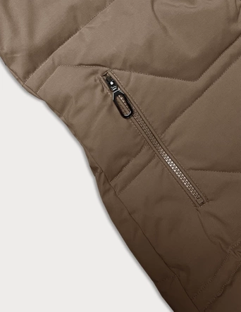 Zimowa kurtka damska z kapturem J Style beżowa (16M9099-62)