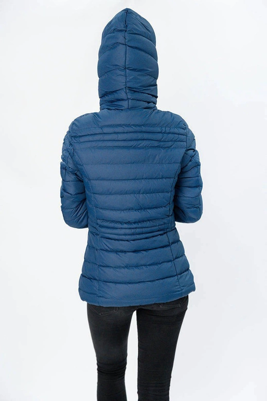 KURTKA DAMSKA ZIMOWA Z GOGLAMI GRANATOWA (CX582W)