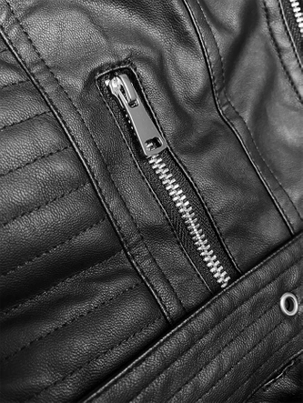 Damska ramoneska z kapturem J Style czarna (11Z8077)