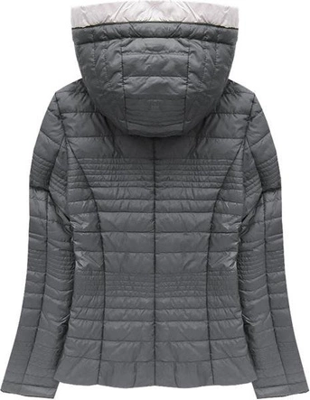 KURTKA Z ZAMKIEM NA BOK GRAFITOWA (21598)