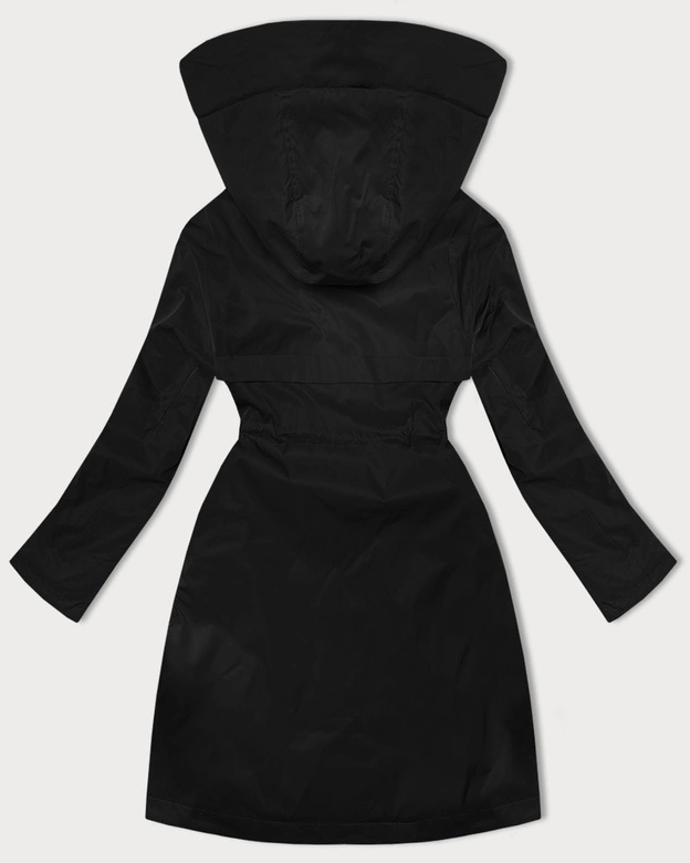 Prosta kurtka damska z kapturem LHD czarna (LHD-24590)