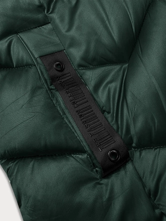 Zimowa pikowana kurtka damska S'west ciemny zielony (B8273-10)