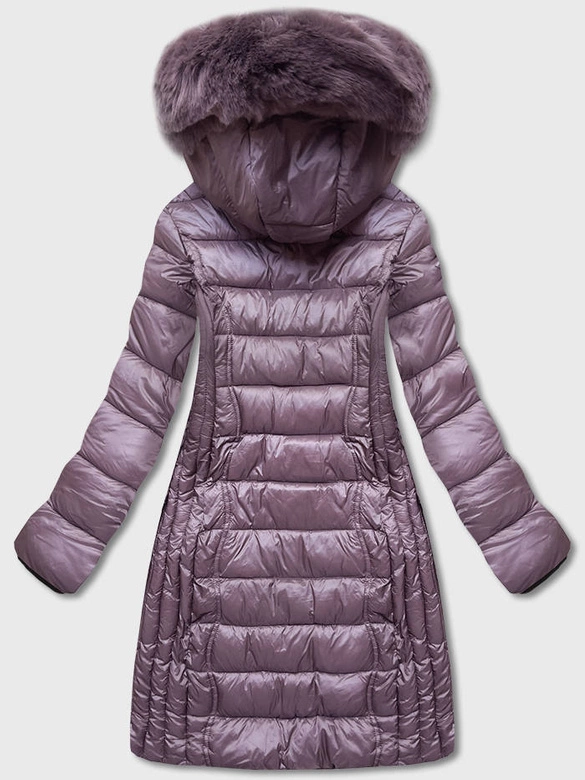 Lekka kurtka przejściowa damska fioletowa (b8058-51)