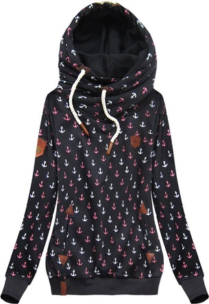 NIEROZPINANA BLUZA W KOTWICE GRANATOWA (1922)