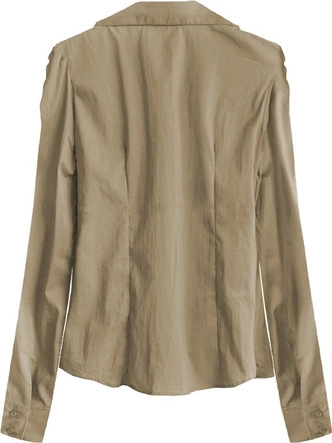 BAWEŁNIANA KOSZULA BEŻOWA (X1625X)