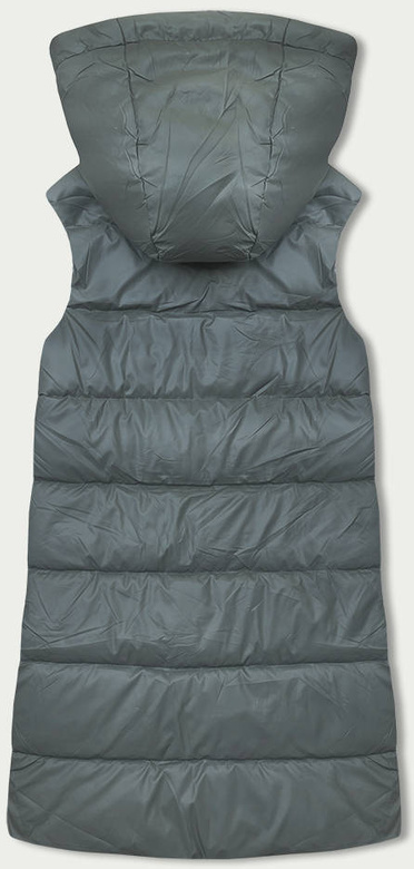 Bezrękawnik damski z kapturem khaki (B8212-11)