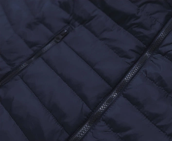 Lekka pikowana kurtka damska ciemny granat (20311-221)