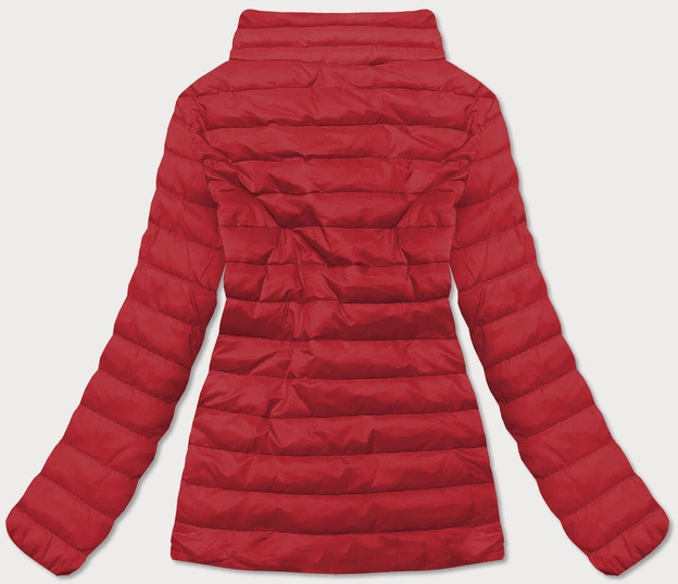 Lekka pikowana kurtka damska czerwona ciemna (20311-275)