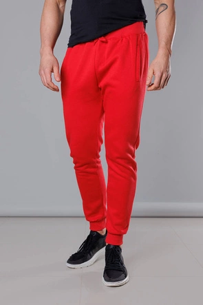 Spodnie dresowe męskie czerwone (68XW01-18)