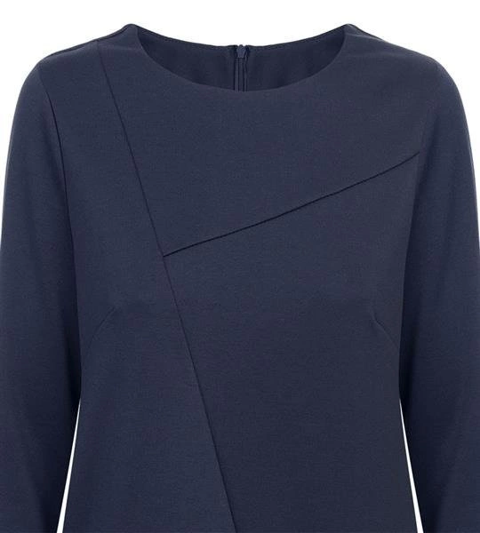 PROSTA SUKIENKA Z ZAMKIEM GRANATOWA (S36)