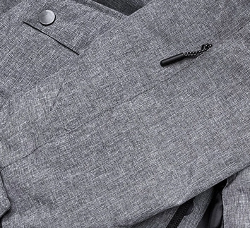 DAMSKA KURTKA ZIMOWA Z PASEM ŚNIEŻNYM SZARO-RÓŻOWA (B2390)