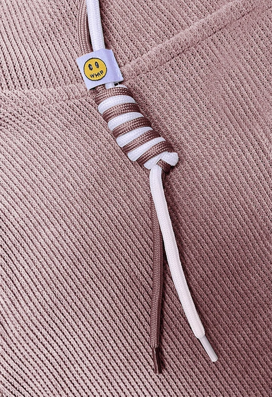 Komplet damski bluza + spodnie typu cargo różowy (AMG-322A)