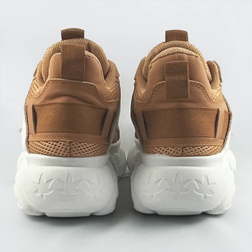 Sneakersy damskie na platformie karmelowe (ym-151)
