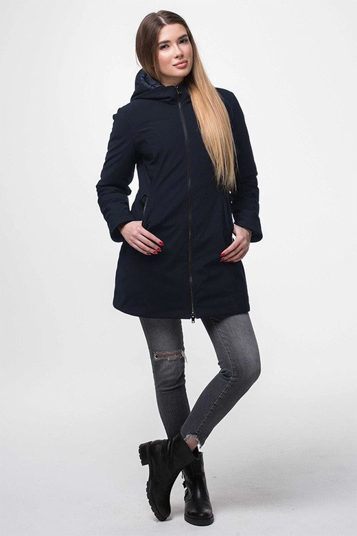 KURTKA Z KAPTUREM GRANATOWA (J18-006)