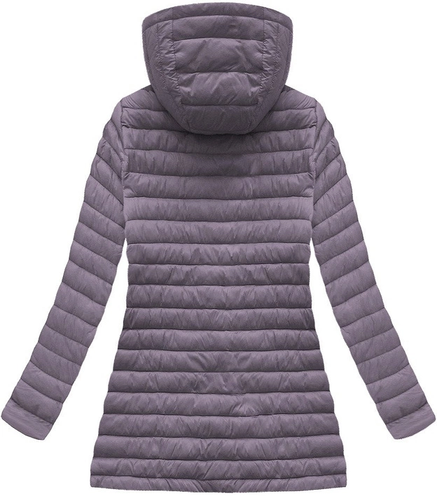 PIKOWANA KURTKA Z KAPTUREM FIOLETOWA (7473-PLUS)