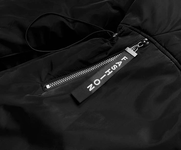 Damska kurtka przejściowa czarny-beż (b8037-1046)