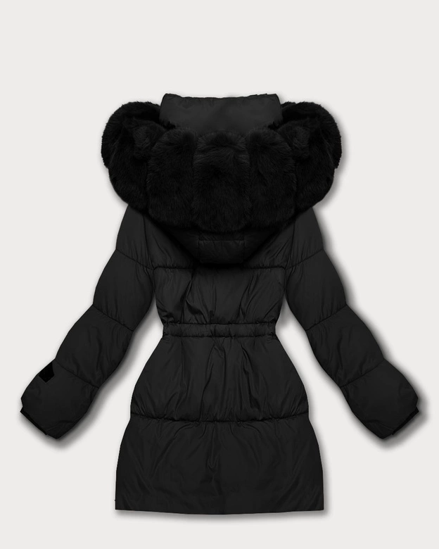 Zimowa kurtka damska z kapturem S'West czarna (B8550-1)