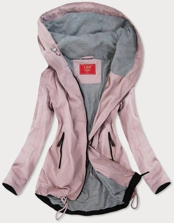 Lekka kurtka typu parka różowa (tlr201)