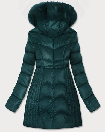 PIKOWANA KURTKA ZIMOWA DAMSKA MORSKA (C918)