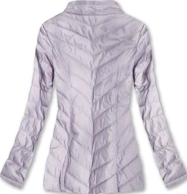 PIKOWANA KURTKA Z KAPTUREM SZARONIEBIESKA (W619)