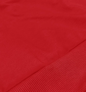 Cienka krótka bluza dresowa damska czerwona (8B938-18)