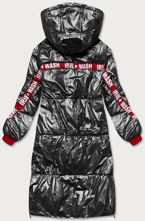 ZIMOWA KURTKA DAMSKA Z KONTRASTOWYMI ŚCIĄGACZAMI SZARA (1917)