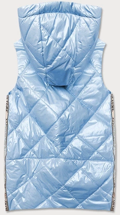 Błyszcząca kamizelka damska błękitna (ag3-02)