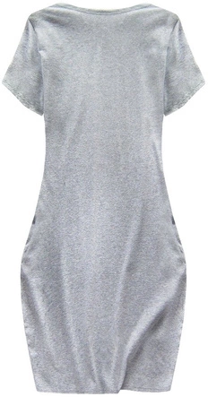 SUKIENKA Z KRÓTKIM RĘKAWEM JASNOSZARA (145ART)