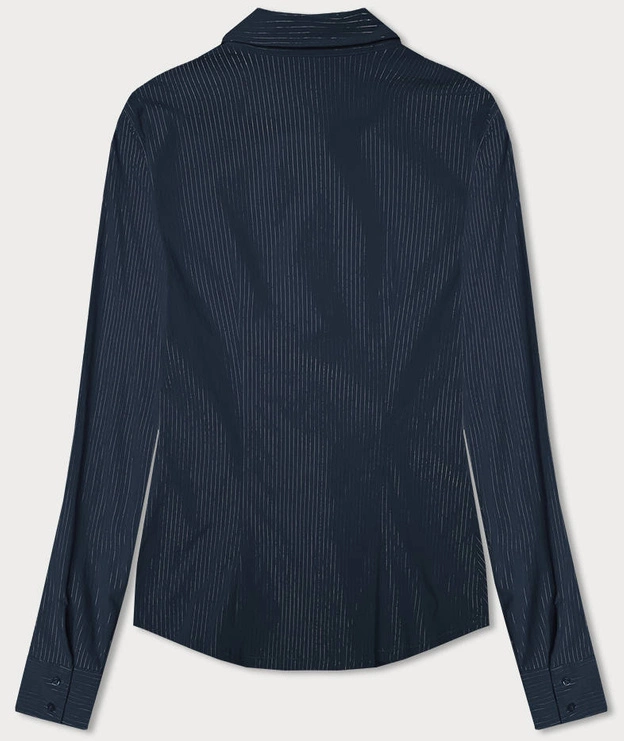 Koszula damska w srebrne paseczki granat (AWT0111)