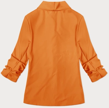 Cienka marynarka z marszczonymi rękawami pomarańczowa (22-356)